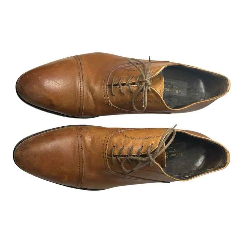 To Boot New York Adam Derrick brown leather cap toe dress shoes. Italy. Size 12